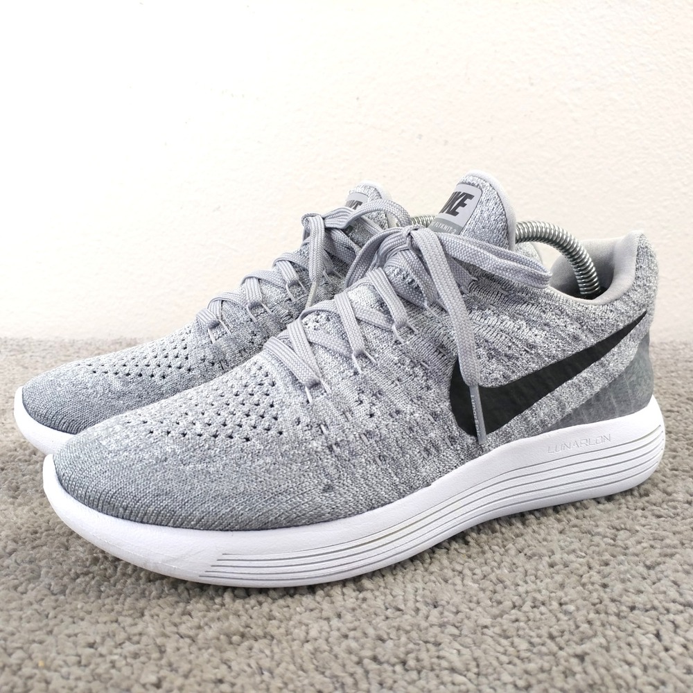 Nike LunarEpic Low Flyknit 2 Womens 6.5 Gray Running Shoes 863780-002